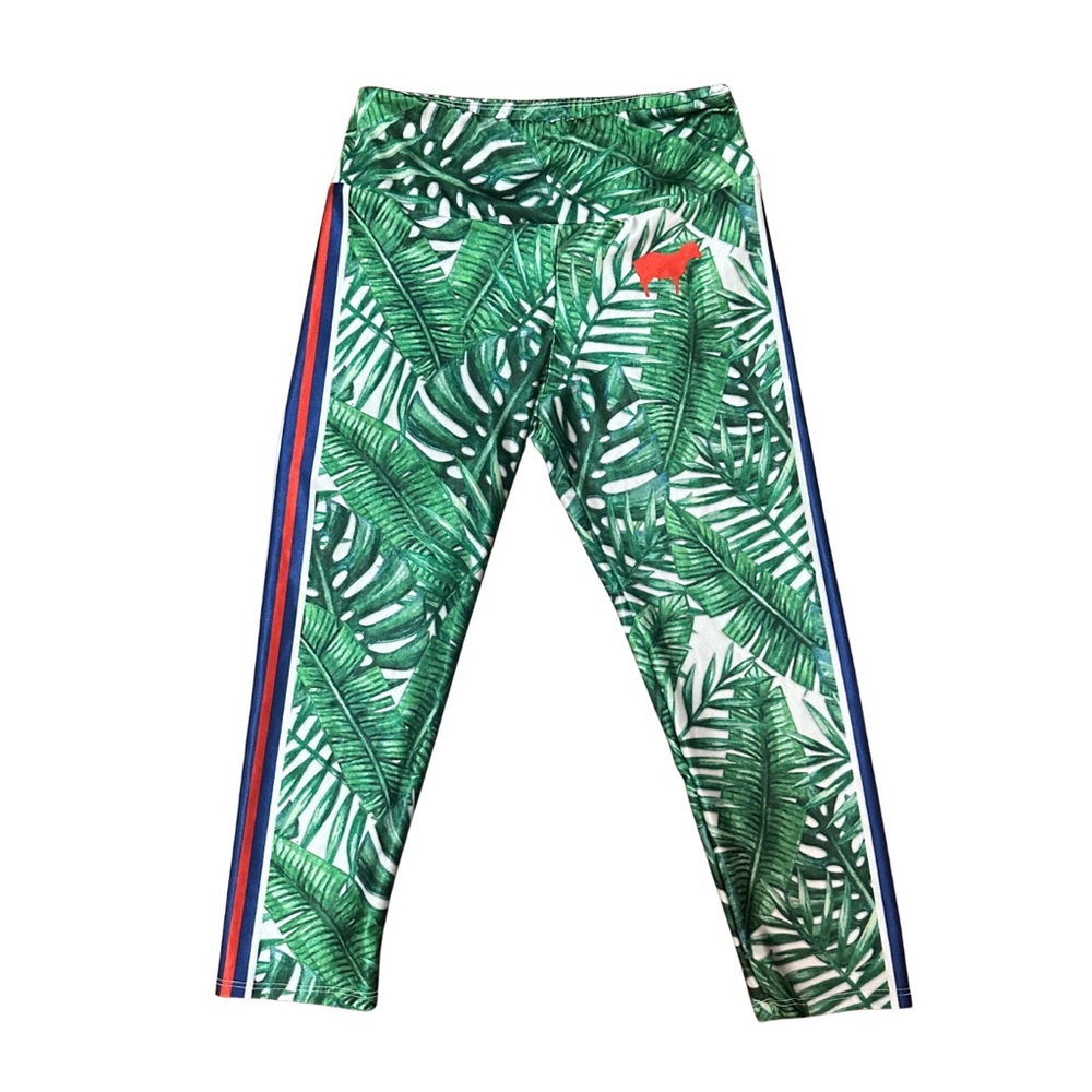 Goldsheep Tropical Leaf Print Leggings